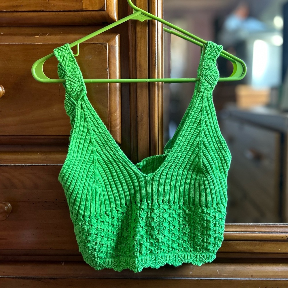 Neon Knitted Crop Tank